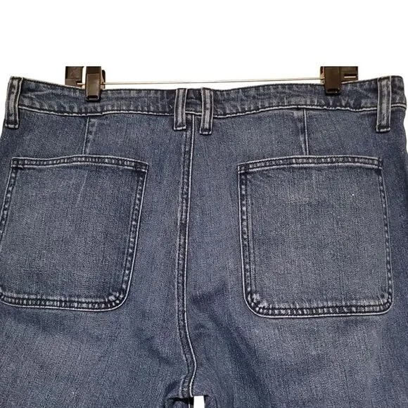 Sundance Wide Leg Boot Cut Jeans Womens Size 33W Dark Wash - Picture 4 of 5